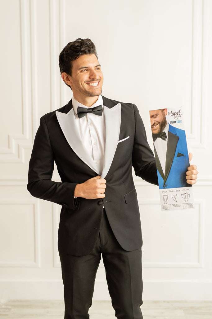 Satin lapel best sale tuxedo