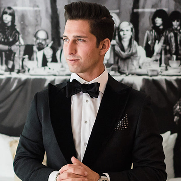 Tuxedo bow tie self tie top