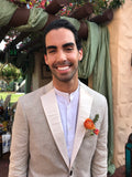 Off white Satin Notch Lapels