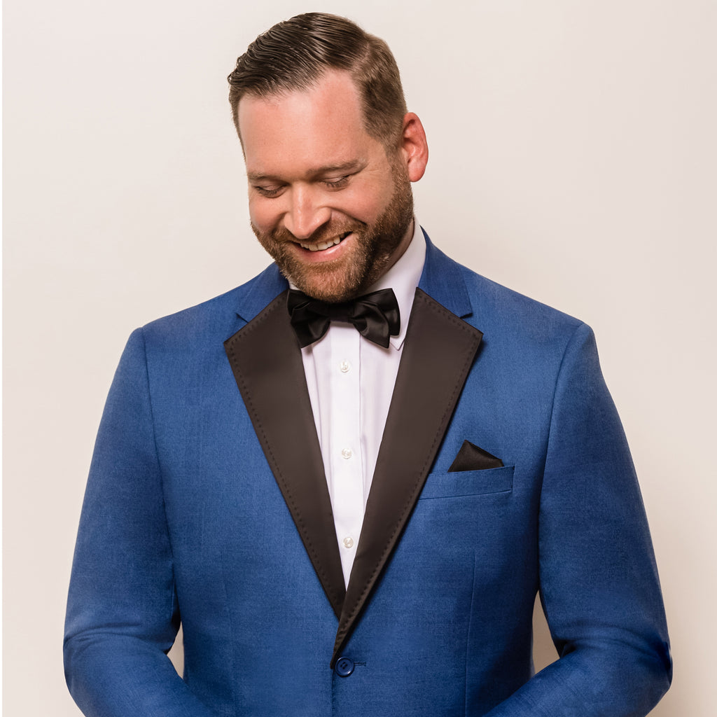 Classic Black Satin notch The Lapel Project