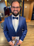 Blue Peak Satin Lapel