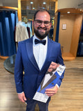 Blue Peak Satin Lapel