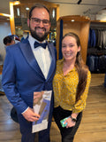 Blue Peak Satin Lapel