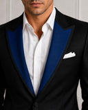 NAVY TRIPLE SATIN PEAK