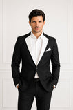 White Satin Notch Lapel