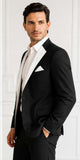 White Satin Notch Lapel