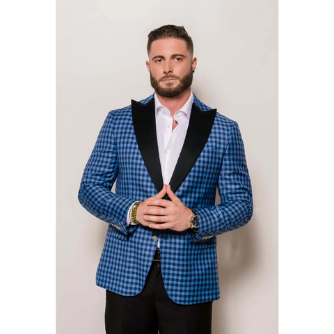 Blue Peak Satin Lapel