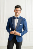 Blue Peak Satin Lapel