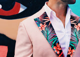 Miami's Vice Lapels from The Lapel Project wear Floral Pattern with pink flowers
