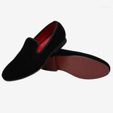 Black Velvet Loafers