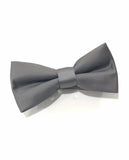 Grey Satin Bow Tie