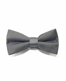 Grey Satin Bow Tie