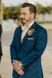 Blue Peak Satin Lapel