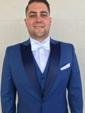 Blue Peak Satin Lapel