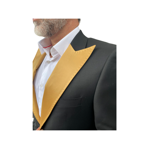 GOLD SATIN PEAK LAPEL GOLD SATIN PEAK LAPEL
