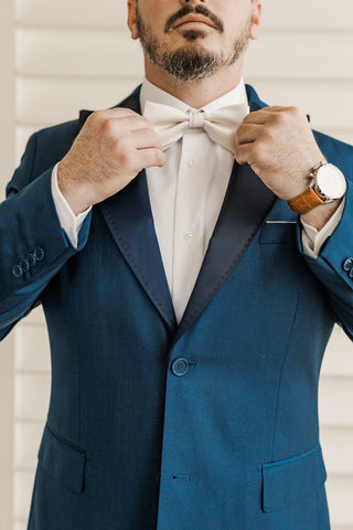 Moustache peak-lapel tailored blazer