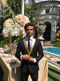 Golden Alligator Print Lapels