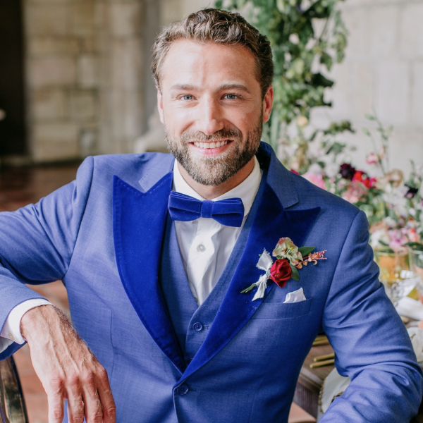 Velvet royal 2025 blue suit