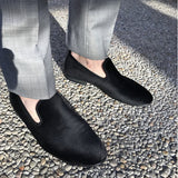 Black Velvet Loafers