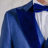 Royal Blue Velvet  Lapel set (SOLD OUT)